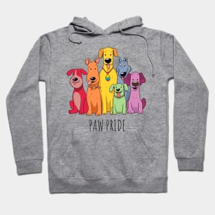 Paw Pride --- Rainbow Themed Typography Design Hoodie